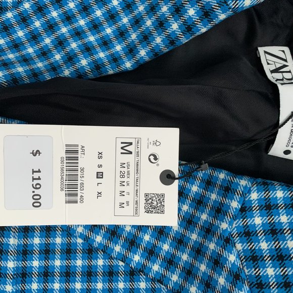 NWT Zara 2 pcs PLAID CROPPED JACKET + MINI SKIRT - Picture 9 of 11